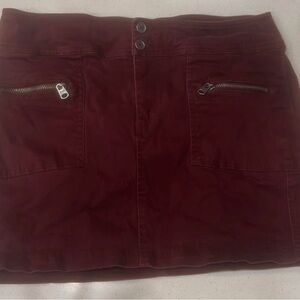 Abercrombie & Fitch Burgundy Mini Skirt